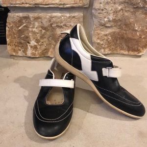 Ferragamo Black & White Maryjane Sneakers Sz 4.5